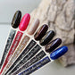 Gel Polish G027 Komilfo Deluxe Black With Colorful Glitter, 8 ml