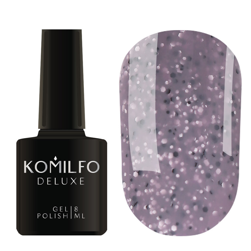 Gel Polish Komilfo 8ml ST001 Stone Collection Gray, With Crumbs