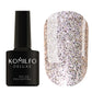 Gel Polish G005 Komilfo DeLuxe Series (rich light golden glitter with a slight pink overflow)