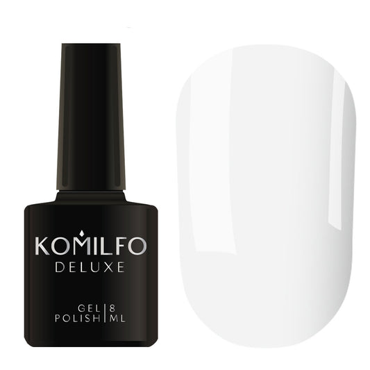 Gel Polish D002 Komilfo Deluxe Series (white porcelain, enamel), 8 ml