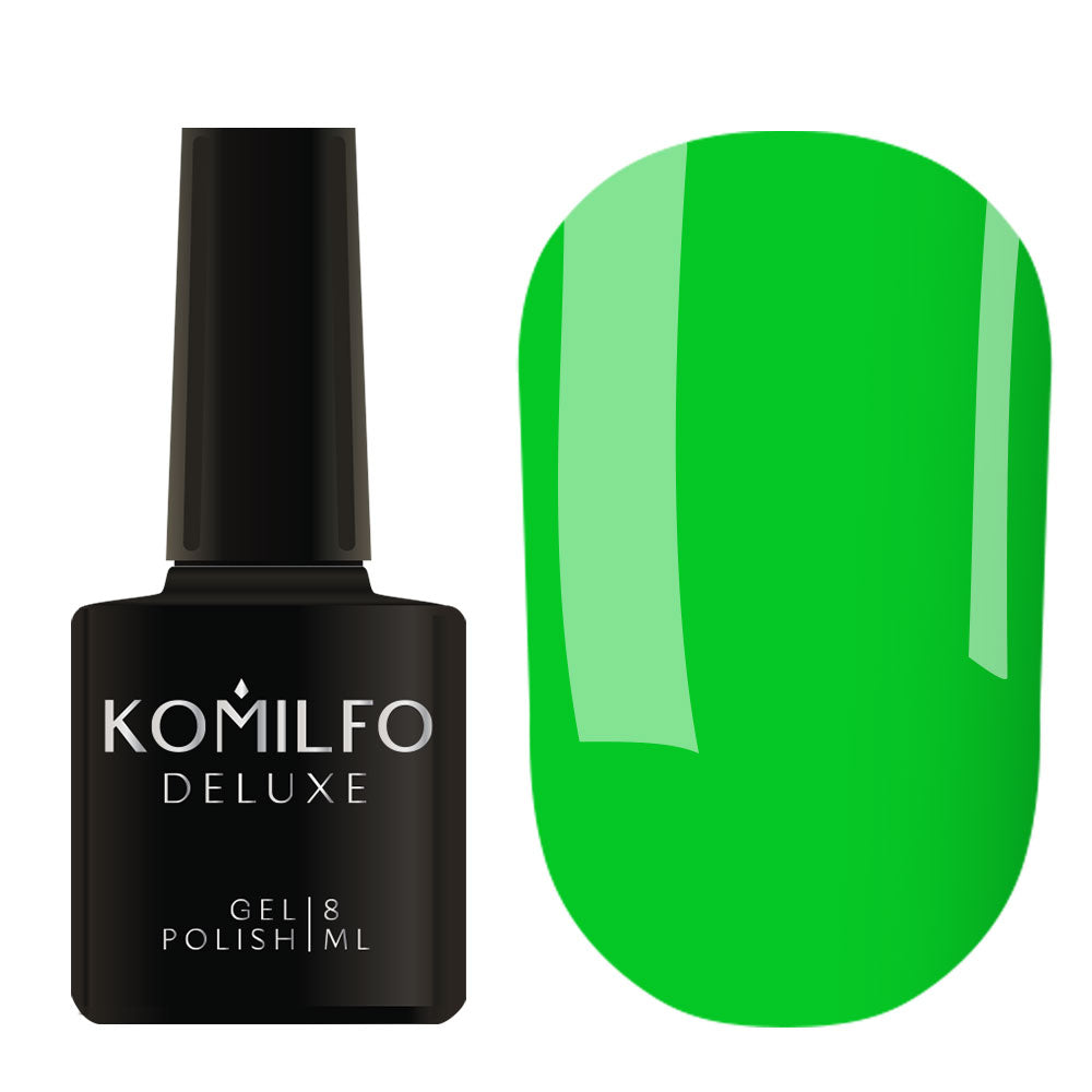 Gel Polish K018 Komilfo Kaleidoscopic Collection (bright lime, neon), 8 ml