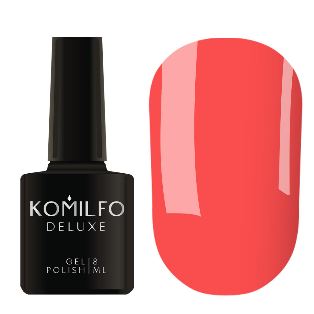 Gel Polish K022 Komilfo Kaleidoscopic Collection (light coral, neon), 8 ml