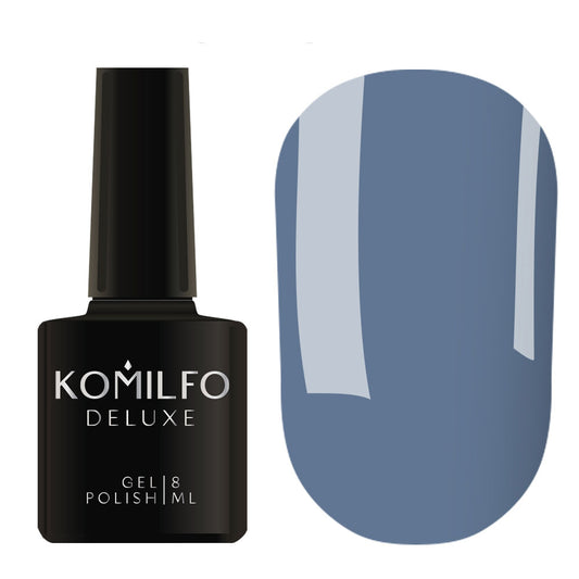 Gel polish Komilfo Deluxe Series D130 (dark, gray-blue, enamel), 8 ml