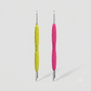 STALEKS Manicure pusher Gummy with silicone handle UNIQ 11 TYPE 2 (beveled and loop pusher)