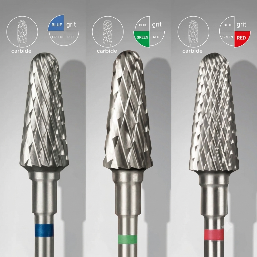 STALEKS Carbide nail drill bit frustum EXPERT head diameter 6mm/working part 14mm