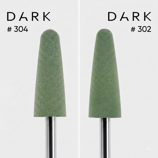 DARK Silicone Polisher Thin Rounded Bullet, Green