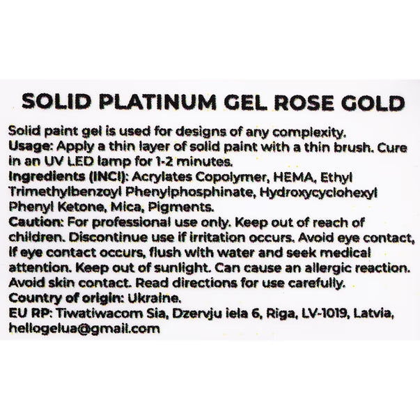 HEYLOVE Solid paint gel Rose Gold, 5g