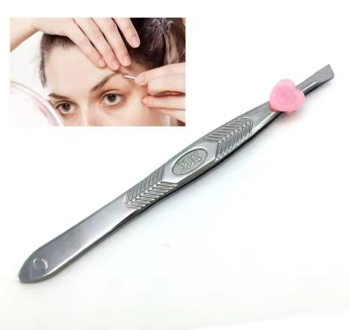 Eyebrows Tweezers Slant Tip & Plucker for Upper Lip, Eyebrows & Blackhead