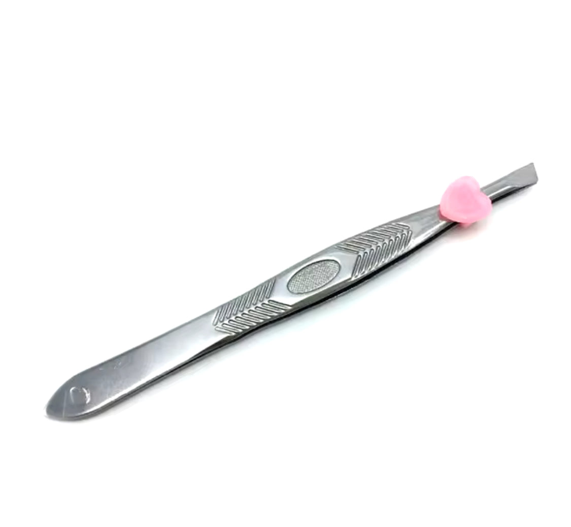 Eyebrows Tweezers Slant Tip & Plucker for Upper Lip, Eyebrows & Blackhead 1pcs