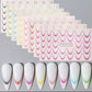 Color Gradient French Tip Nail Stickers – Self-Adhesive Manicure Decals