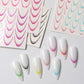 Color Gradient French Tip Nail Stickers – Self-Adhesive Manicure Decals