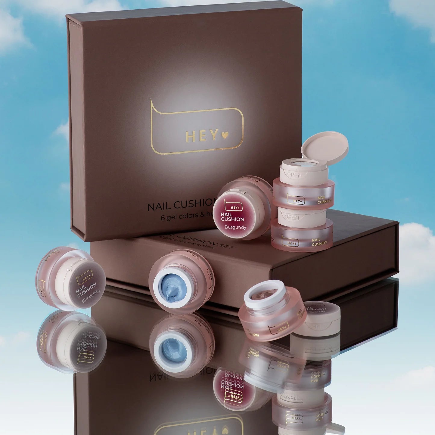 HEYLOVE Nail cushion set Brown, 6 pcs