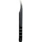 Tweezers for eyelash extensions VILMY (straight with a bend) V-13b Black