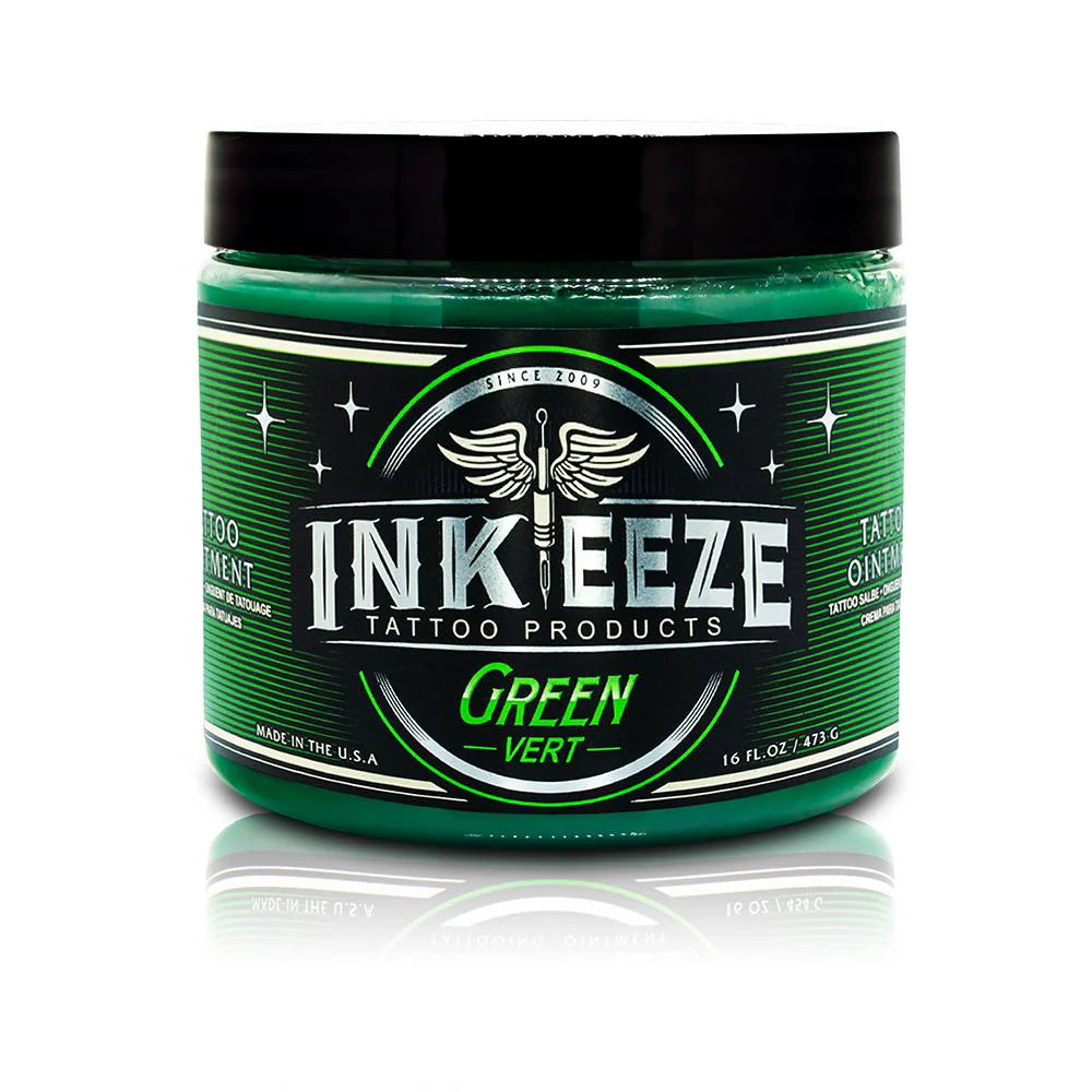 Inkeeze Green Tattoo Ointment, 16 oz