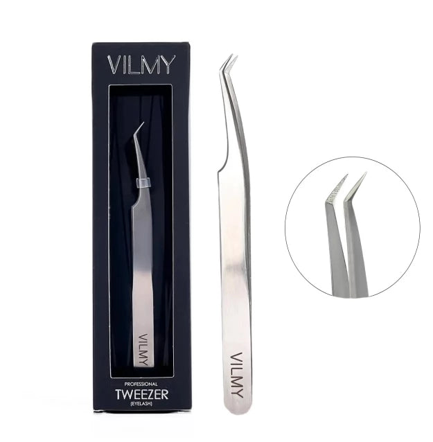 Tweezers for eyelash extensions VILMY / mini L (angle 45°) / L-45/2