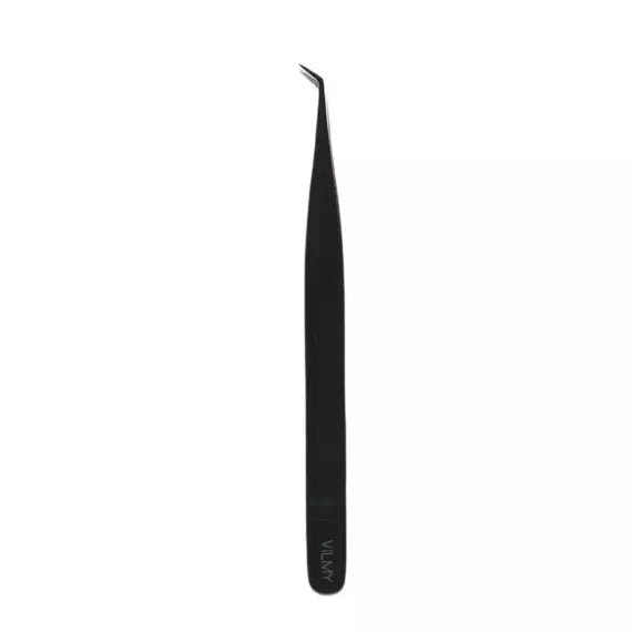 Eyelash extension tweezers VILMY / mini L (50° angle) / L-50 Black