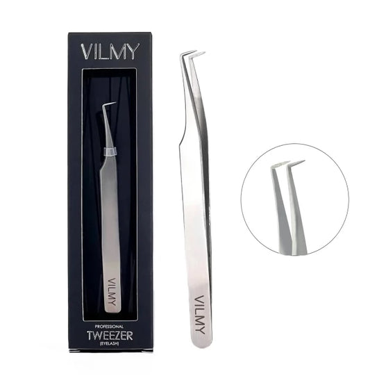 Eyelash extension tweezers VILMY / mini L (90° angle) / L-90