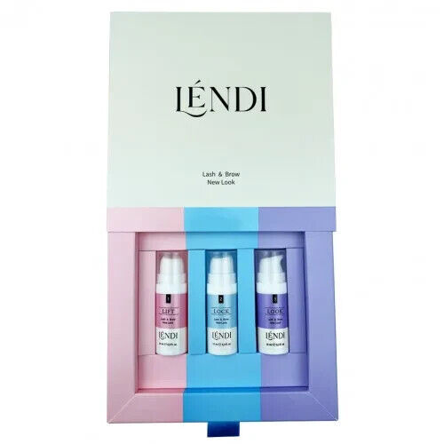 LENDI Set of compositions for lamination of eyelashes and eyebrows Lash&Brow New Look (3x10 ml)
