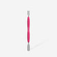 STALEKS Manicure pusher Gummy with silicone handle UNIQ 10 TYPE 1 (rounded wide and rounded narrow pusher) (PQ-10/1)