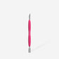 STALEKS Manicure pusher Gummy with silicone handle UNIQ 10 TYPE 2 (rounded narrow and beveled pusher) (PQ-10/2)