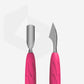 STALEKS Manicure pusher Gummy with silicone handle UNIQ 10 TYPE 3 (rounded narrow pusher and cleaner) (PQ-10/3)