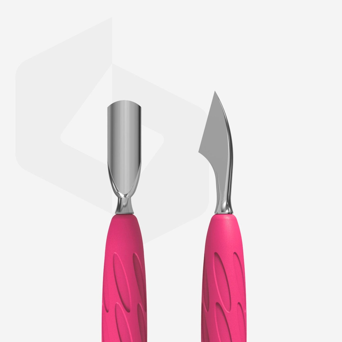 STALEKS Manicure pusher Gummy with silicone handle UNIQ 10 TYPE 3 (rounded narrow pusher and cleaner) (PQ-10/3)