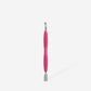 STALEKS Manicure pusher Gummy with silicone handle UNIQ 10 TYPE 4.2 (rounded narrow pusher and bent blade) (PQ-10/4.2)