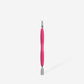 STALEKS Manicure pusher Gummy with silicone handle UNIQ 10 TYPE 5 (rounded narrow pusher and straight blade) (PQ-10/5)