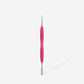 STALEKS Manicure pusher Gummy with silicone handle UNIQ 11 TYPE 1 (straight flat and loop pusher) (PQ-11/1)