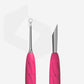 STALEKS Manicure pusher Gummy with silicone handle UNIQ 11 TYPE 2 (beveled and loop pusher) (PQ-11/2)