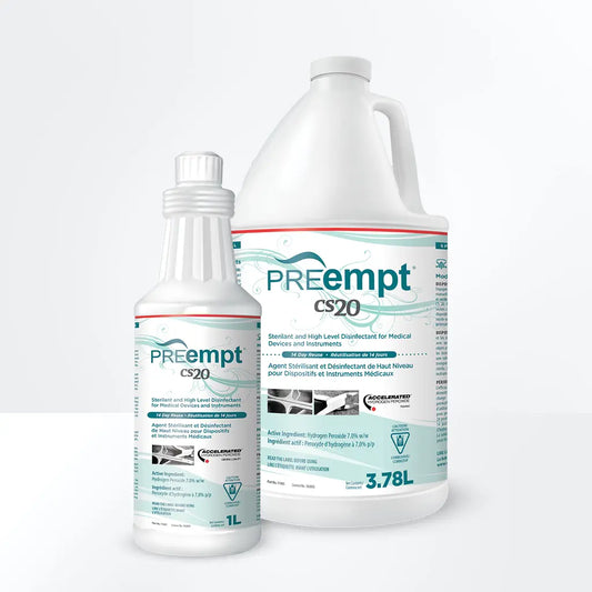 PREempt  CS20 Sterilant and High-Level Disinfectant for Devices and Instruments For Tattoo Nails Permanent Makeup