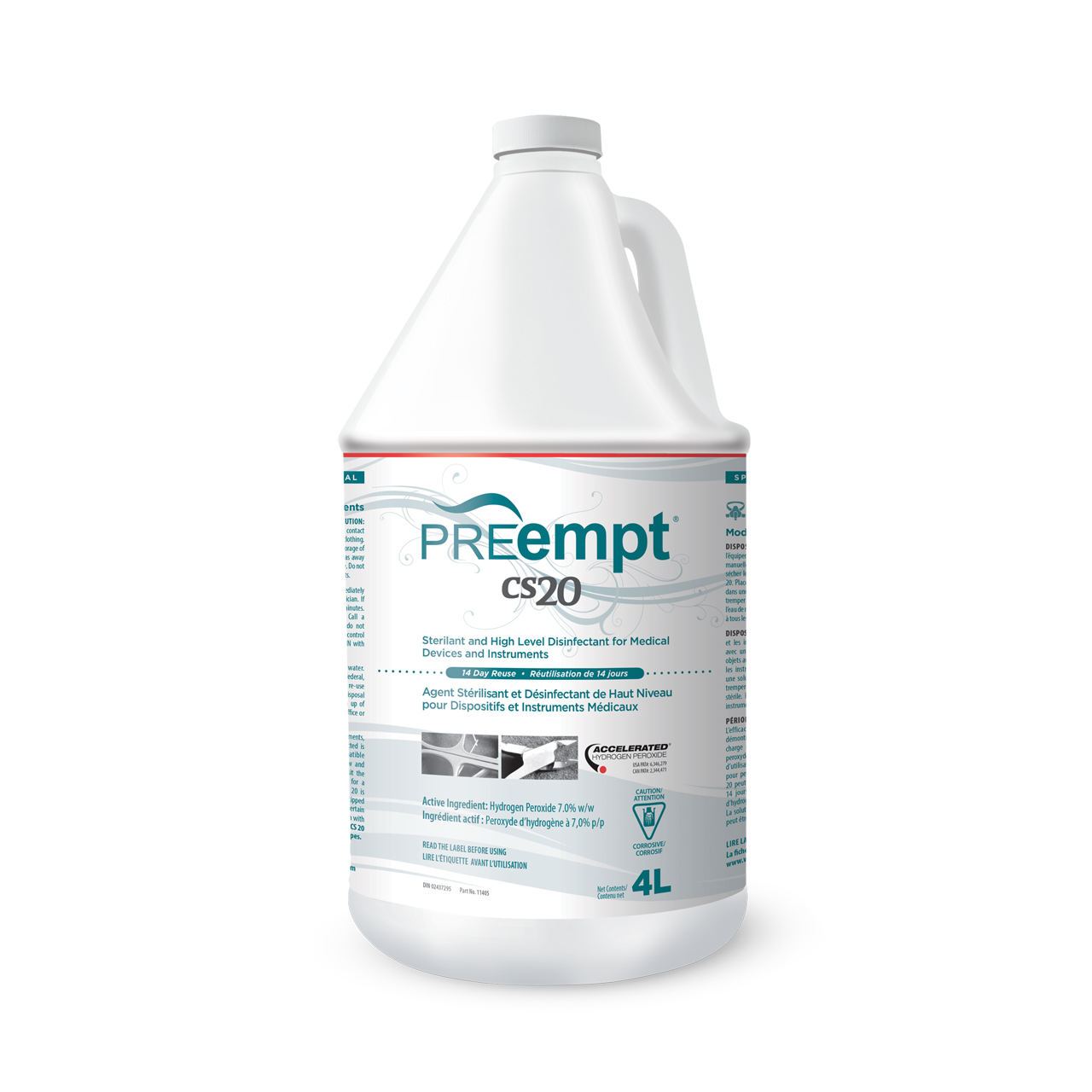 PREempt  CS20 Sterilant and High-Level Disinfectant for Devices and Instruments For Tattoo Nails Permanent Makeup