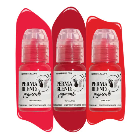 Perma Blend Red Lip Pigments Mini Set — 3 1/2oz Bottles