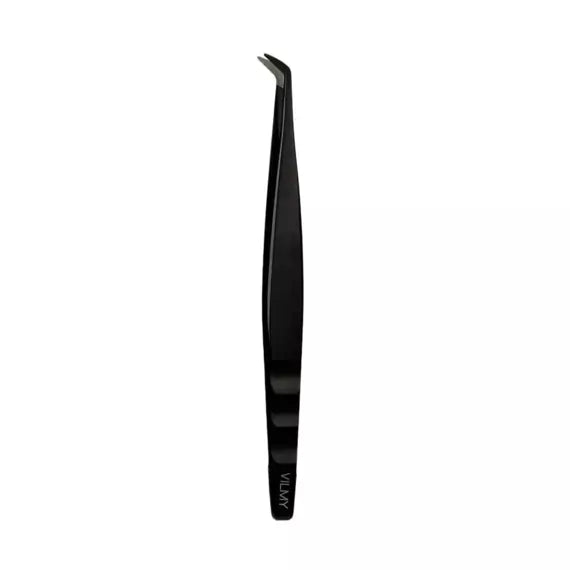 Tweezers for eyelash extensions VILMY (boot) S-70 Black