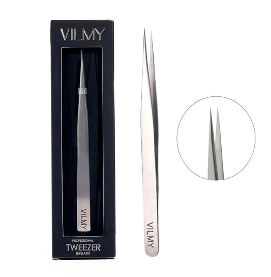 Eyelash extension tweezers VILMY / straight (length 120 mm) / V-12