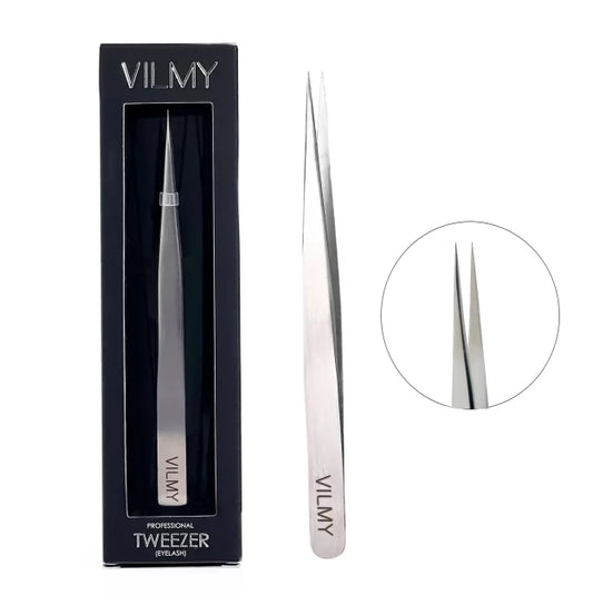 Eyelash extension tweezers VILMY / straight (length 136 mm) / V-14