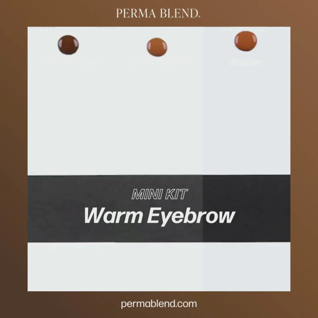 Perma Blend Warm Eyebrow Pigments Mini Set – 3 1/2oz Bottles