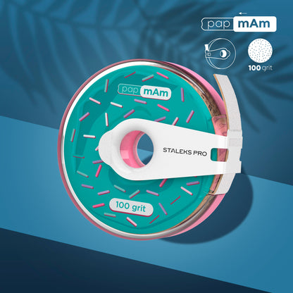 STALEKS Disposable white abrasive tape papmAm EXPERT in a plastic case