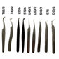 Tweezers for eyelash extensions VILMY (boot) S-70 Black