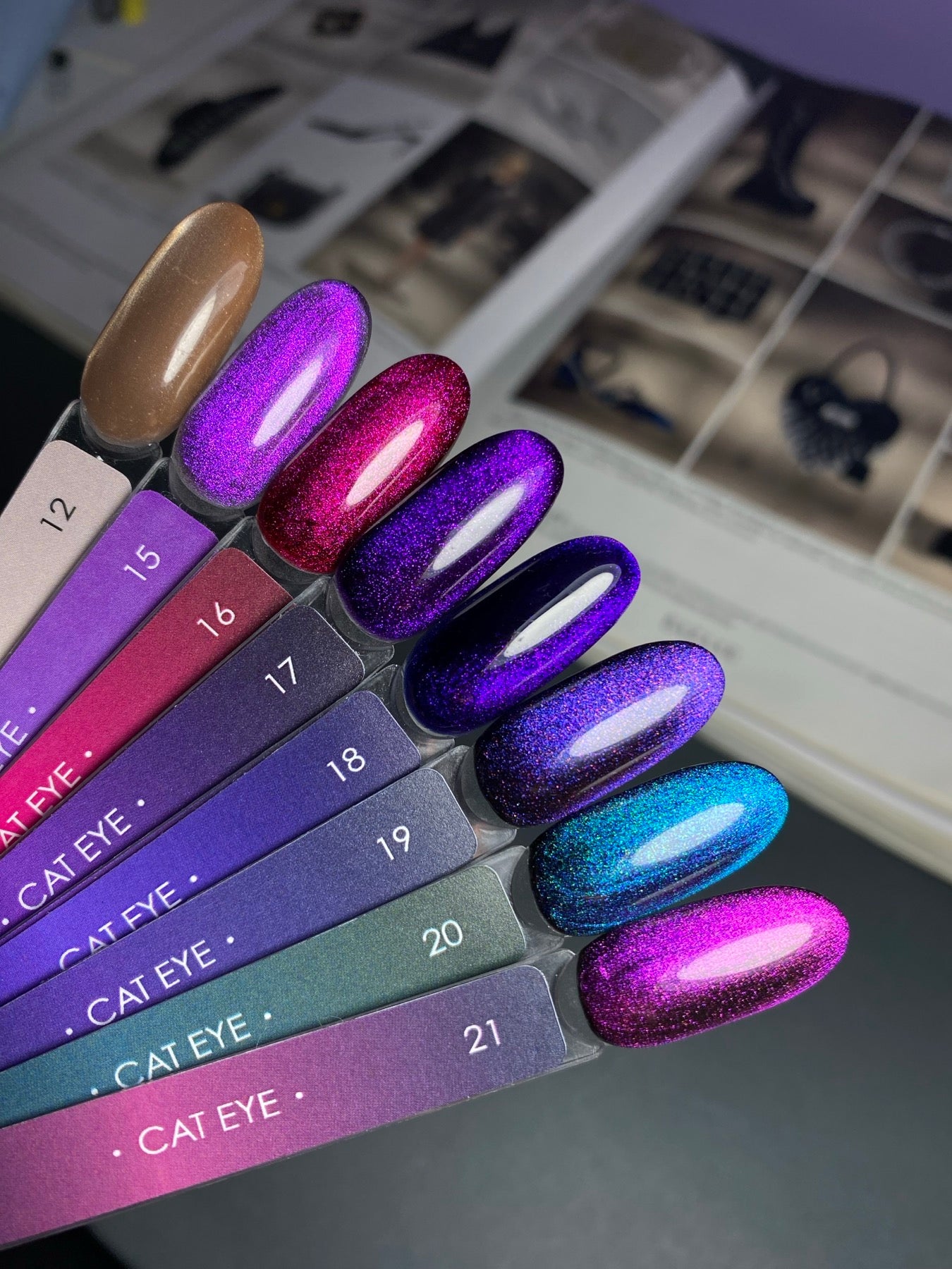 Dark 15 Gel polish Cat Eye TPO Free (new collection)