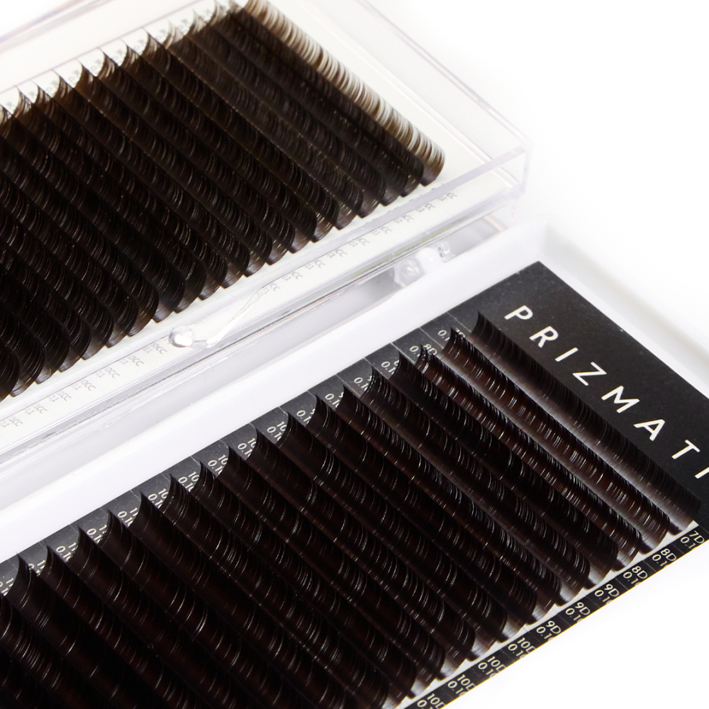 SCULPTOR PRIZMATIC Dark Chocolate eyelashes for extensions, 20 lines, 0.07