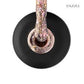 GLOSS Shine top coat Dazzle, 11 ml (transparent with a peach undertone, with pink and golden foil)
