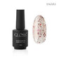GLOSS Shine top coat Dazzle, 11 ml (transparent with a peach undertone, with pink and golden foil)