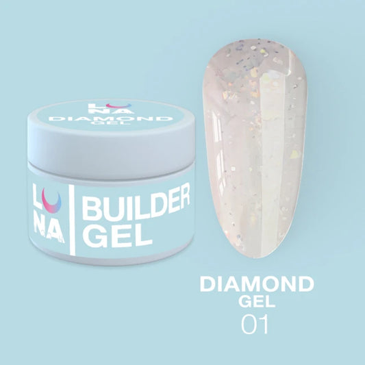 LUNAmoon Builder Gel Diamond 01, 15ml