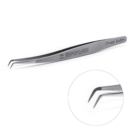 DESIGN LASHES Tweezers L 6mm with Nano coating eyelashes