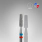 STALEKS Diamond nail drill bit DUO cone red-blue EXPERT head diameter 2,5 mm / working part 8 mm (FA70RB025/8)