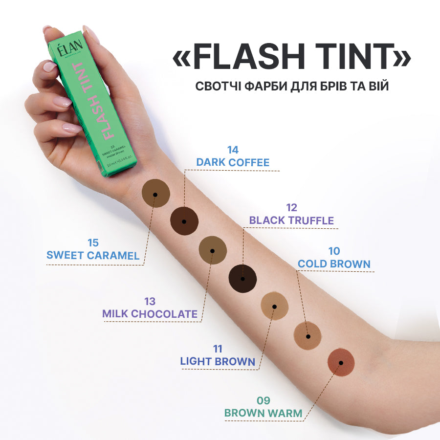 ELAN FLASH TINT Professional Brow Tinting Set, 5 colors