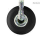 GLOSS Shine top coat Flicker, 11 ml (transparent with a light green undertone, holographic and green foil)