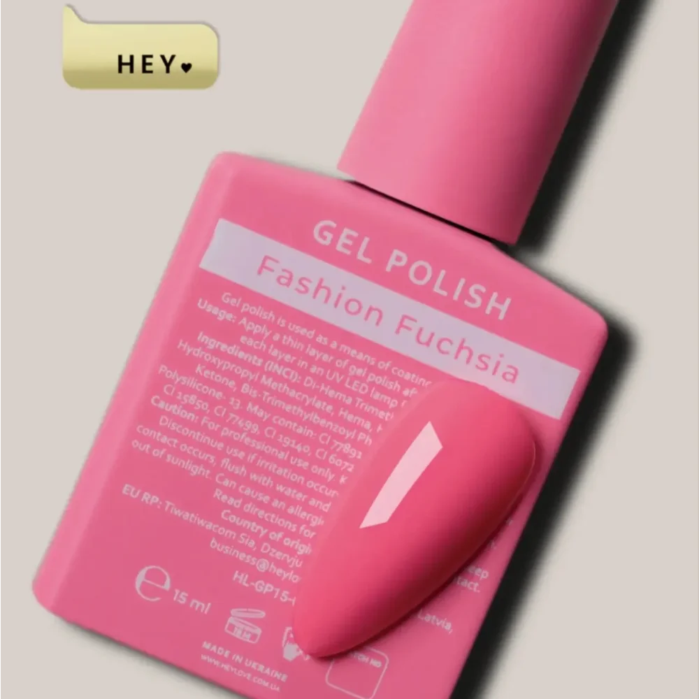 HEYLOVE Gel Polish Fashion Fuchsia, 15ml (TPO Free)