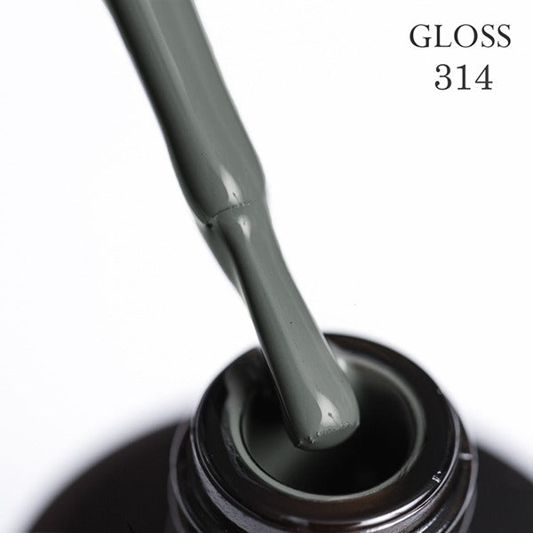 Gel polish 314 GLOSS (muted olive), 11 ml